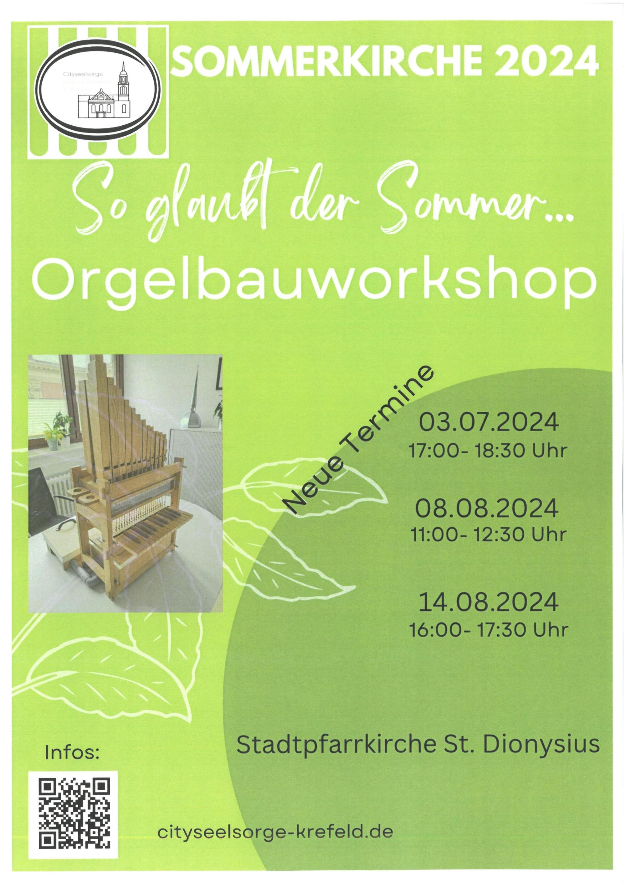 Plakat Orgelbauworkshop