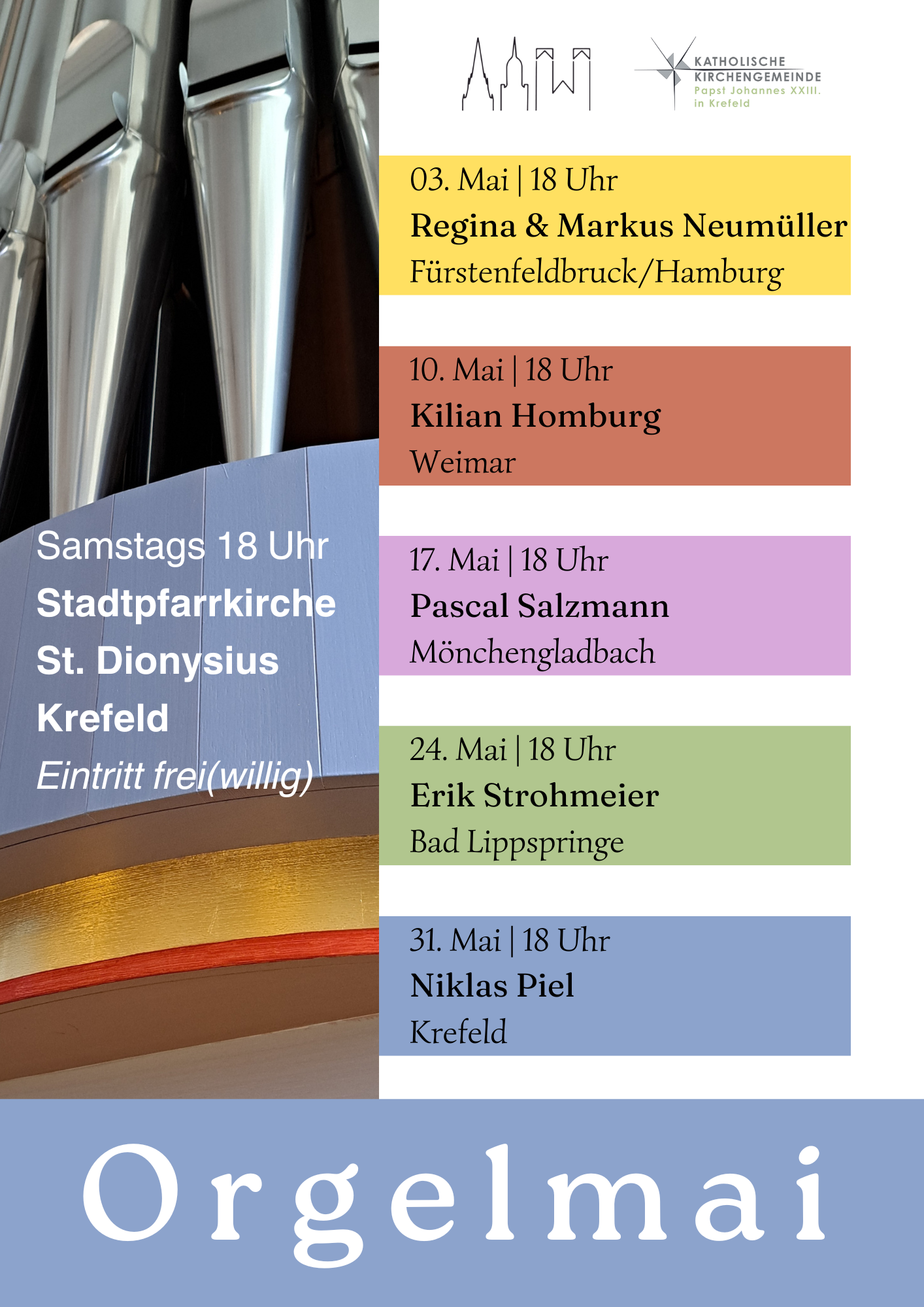 Orgelmai-Plakat mit den unten aufgeführten Informationen